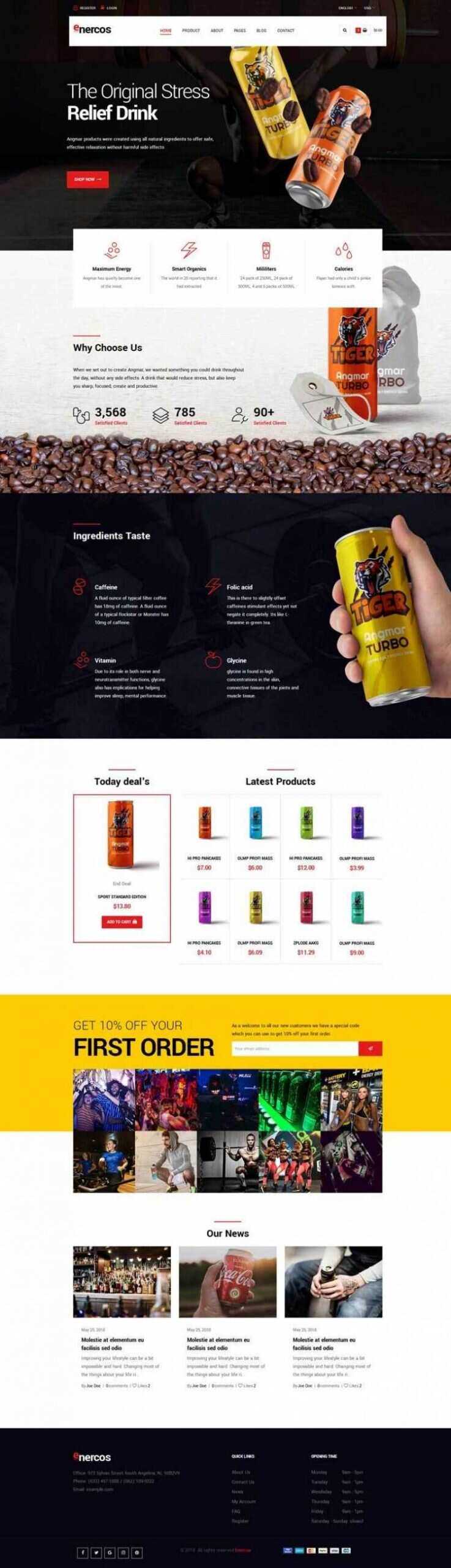 大气响应式运动饮料品牌商城html模板 - 友友资源