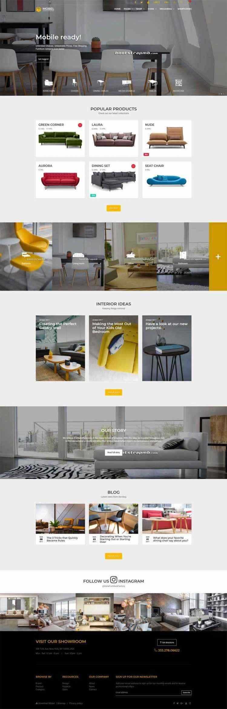 Bootstrap响应式在线家具商城电商网站 - 友友资源