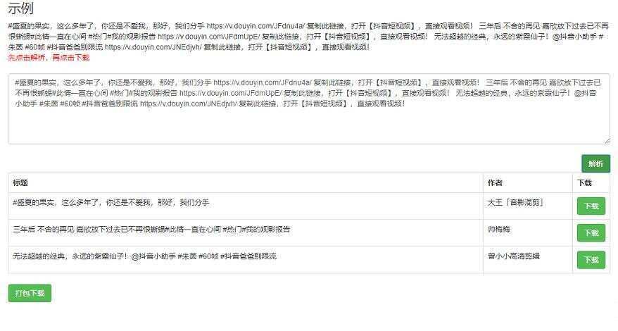 短视频无水印解析网页源码 - 友友资源