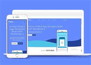 Bootstrap4手机APP网站模板源码 - 友友资源
