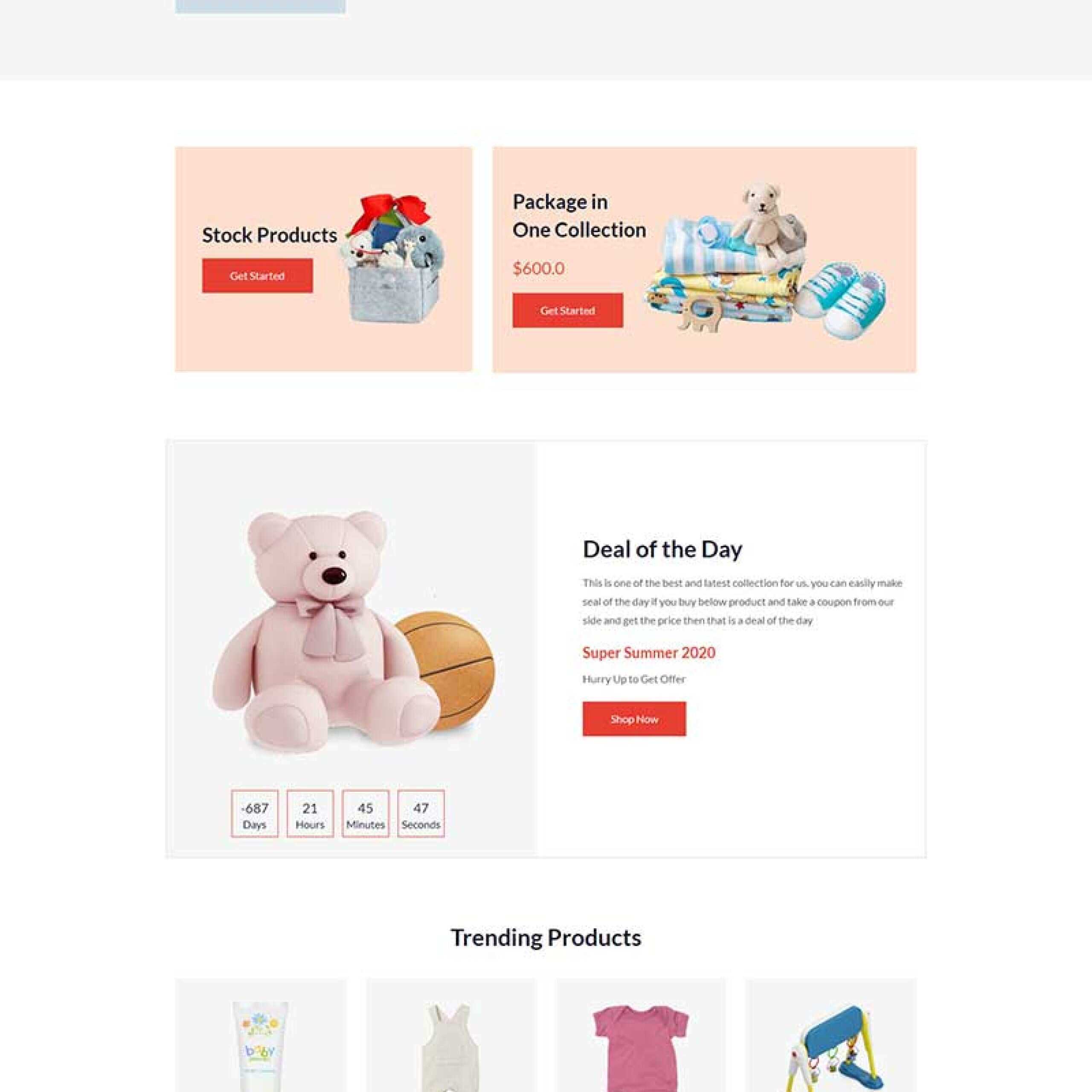 多用途响应式婴儿用品商店HTML5模板 - 友友资源