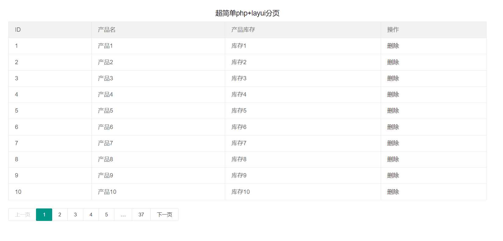 php7+layui超简单分页 - 友友资源