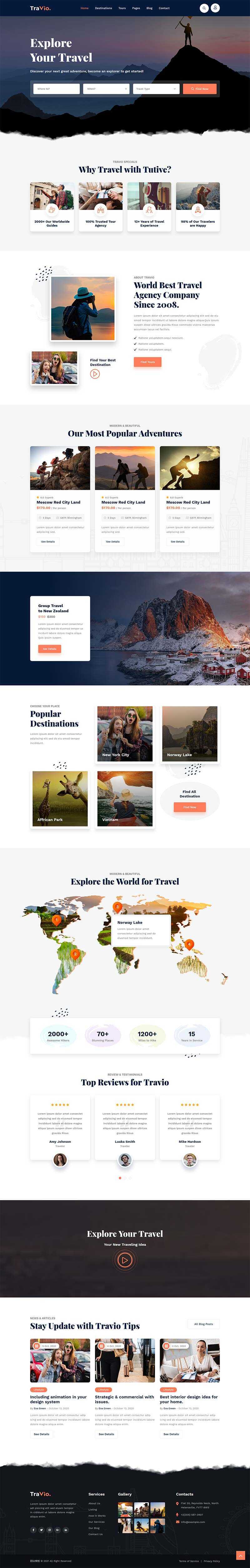 html5响应式旅游旅行社官网html模板 - 友友资源
