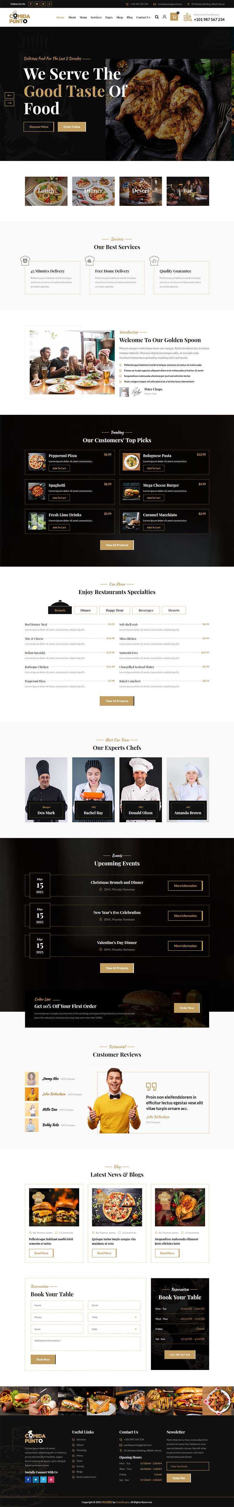 bootstrap多功能的美食餐厅外卖预订HTML5模板 - 友友资源