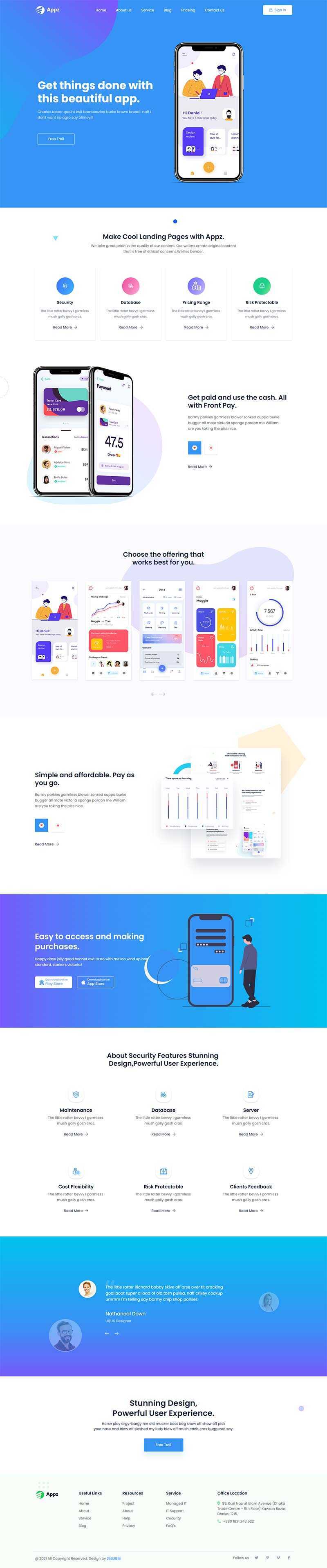 bootstrap手机app应用软件官网HTML5模板 - 友友资源