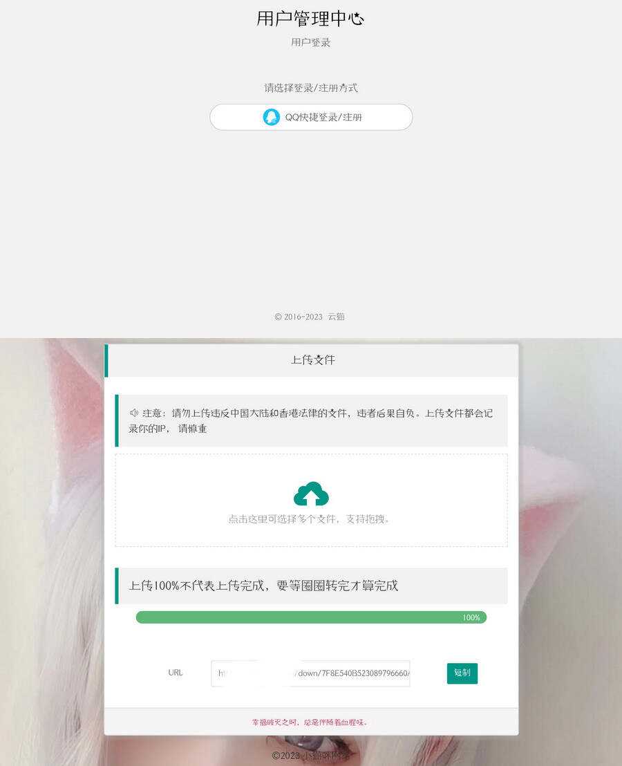 带后台的简洁网盘源码小猫咪网盘V1.3 - 友友资源