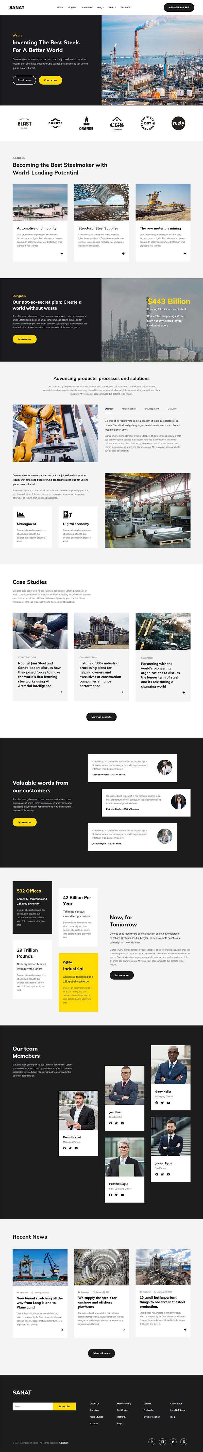 bootstrap重工业集团企业官网html5模板 - 友友资源