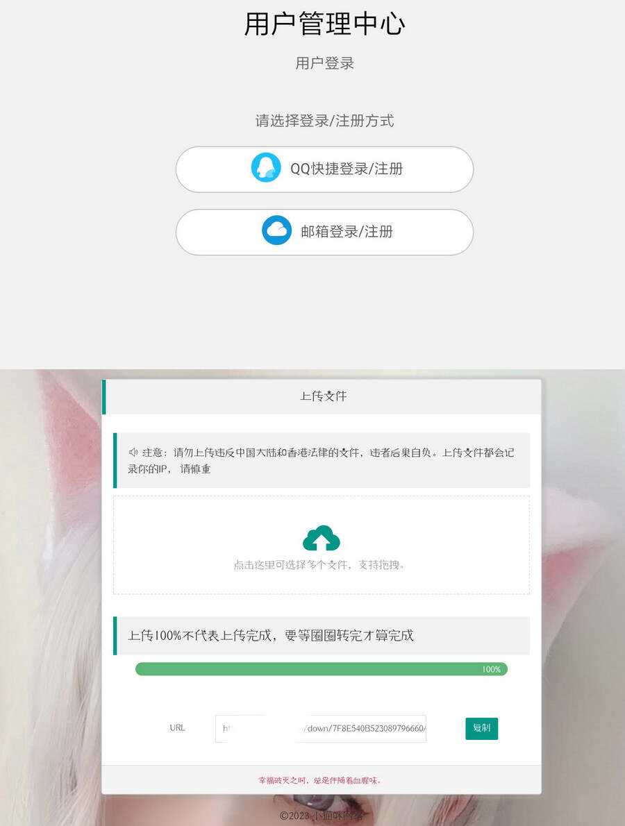 最新简洁网盘带后台的小猫咪网盘源码V1.5 - 友友资源