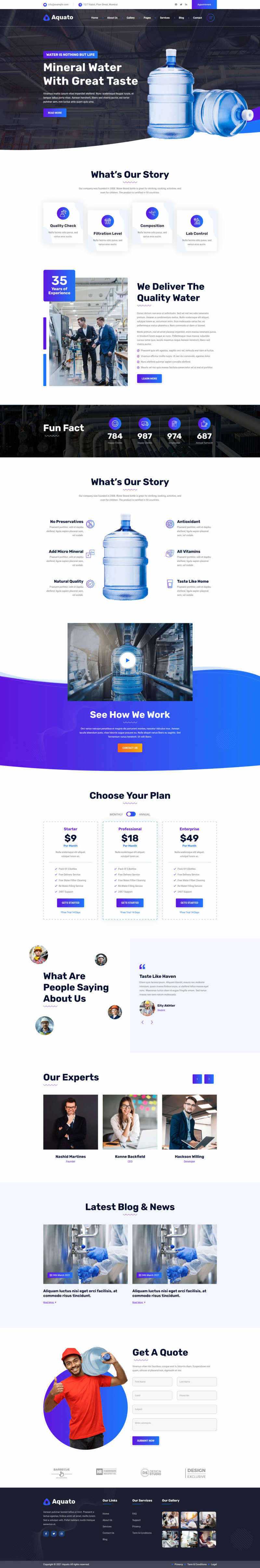 bootstrap饮用水送货服务公司网站HTML模板 - 友友资源