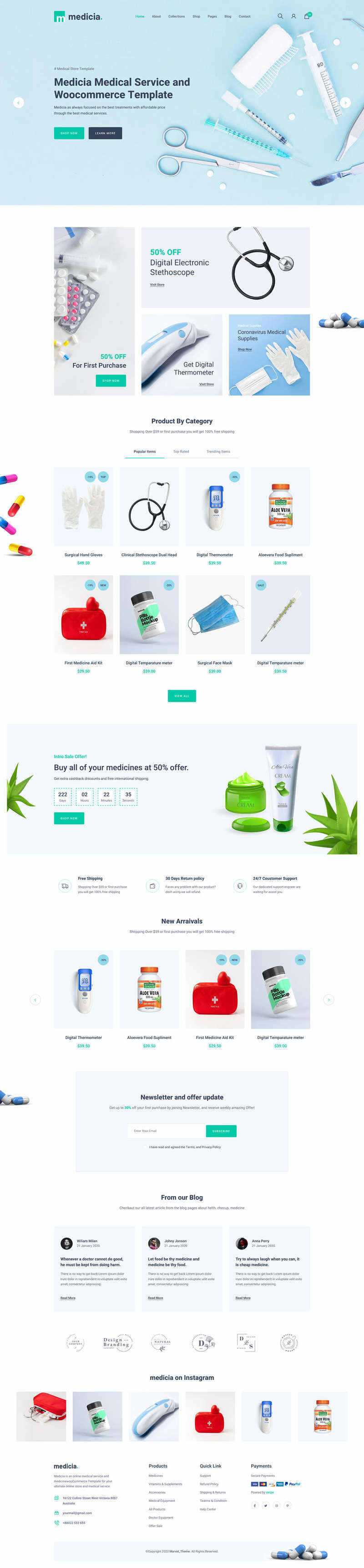 Bootstrap4医疗保健用品电子商务HTML5模板 - 友友资源