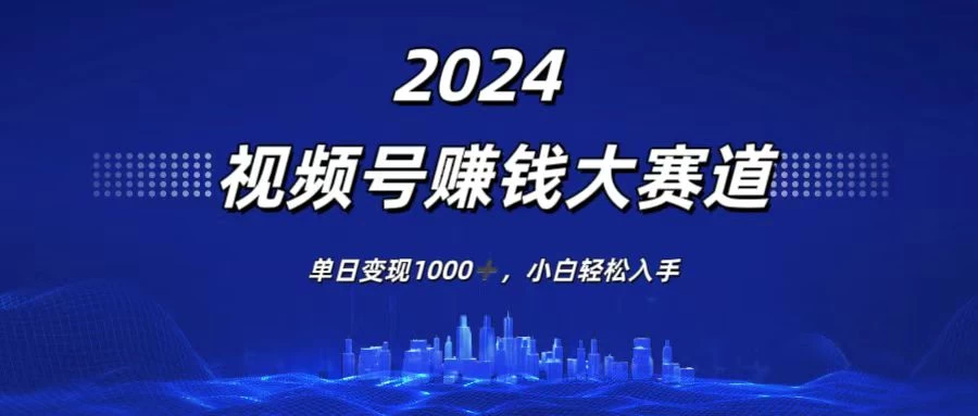 2024视频号赚钱大赛道，单日变现1000+，小白轻松入手 - 友友资源