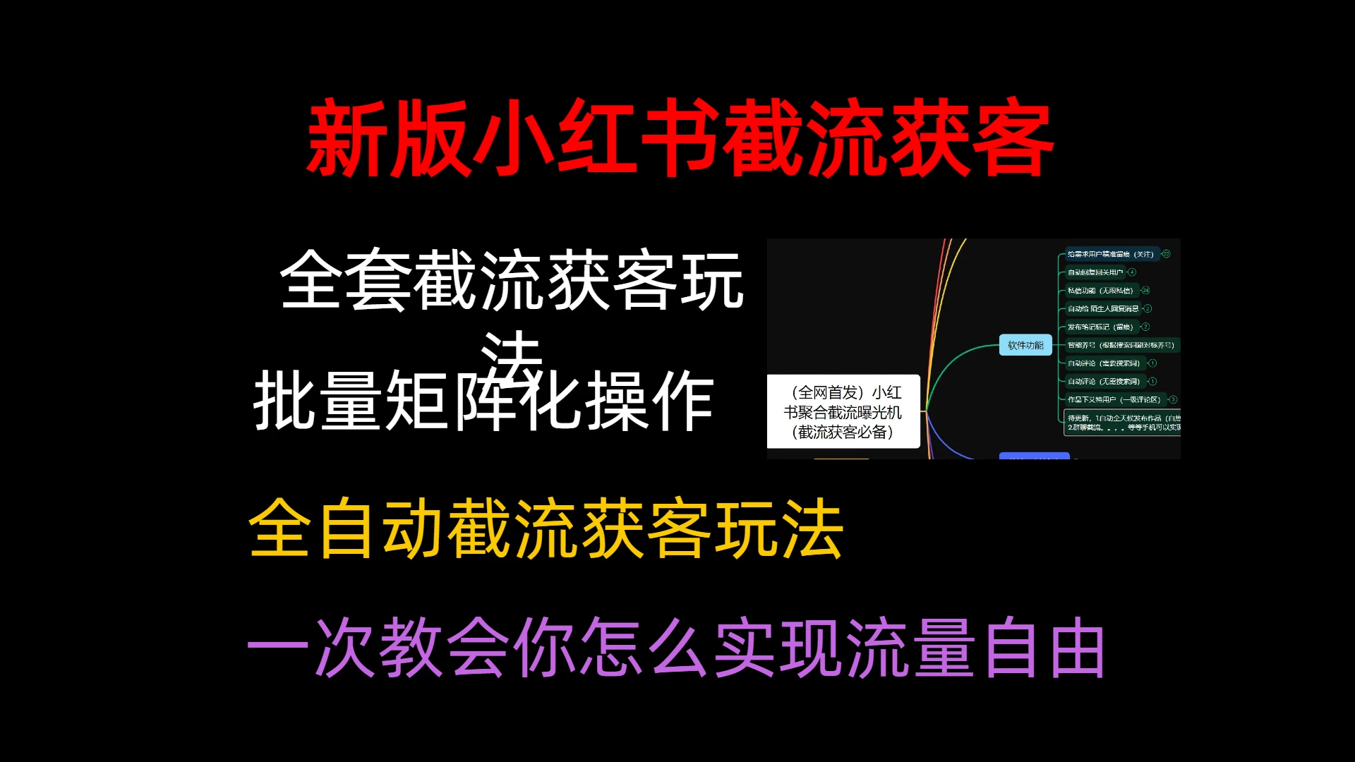 小红薯聚合截流曝光炮机，全套截流获客玩法，自热/截流神器 - 友友资源