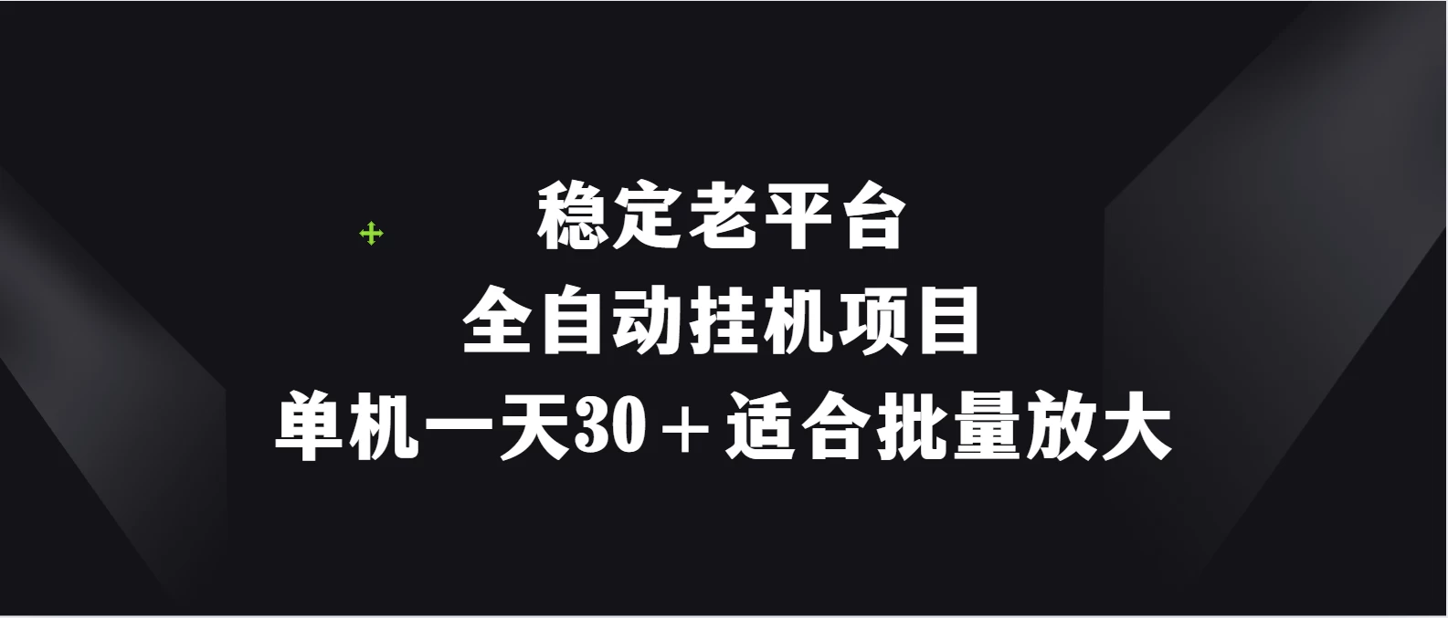 稳定老平台，全自动挂机项目，单机一天30＋适合批量放大 - 友友资源