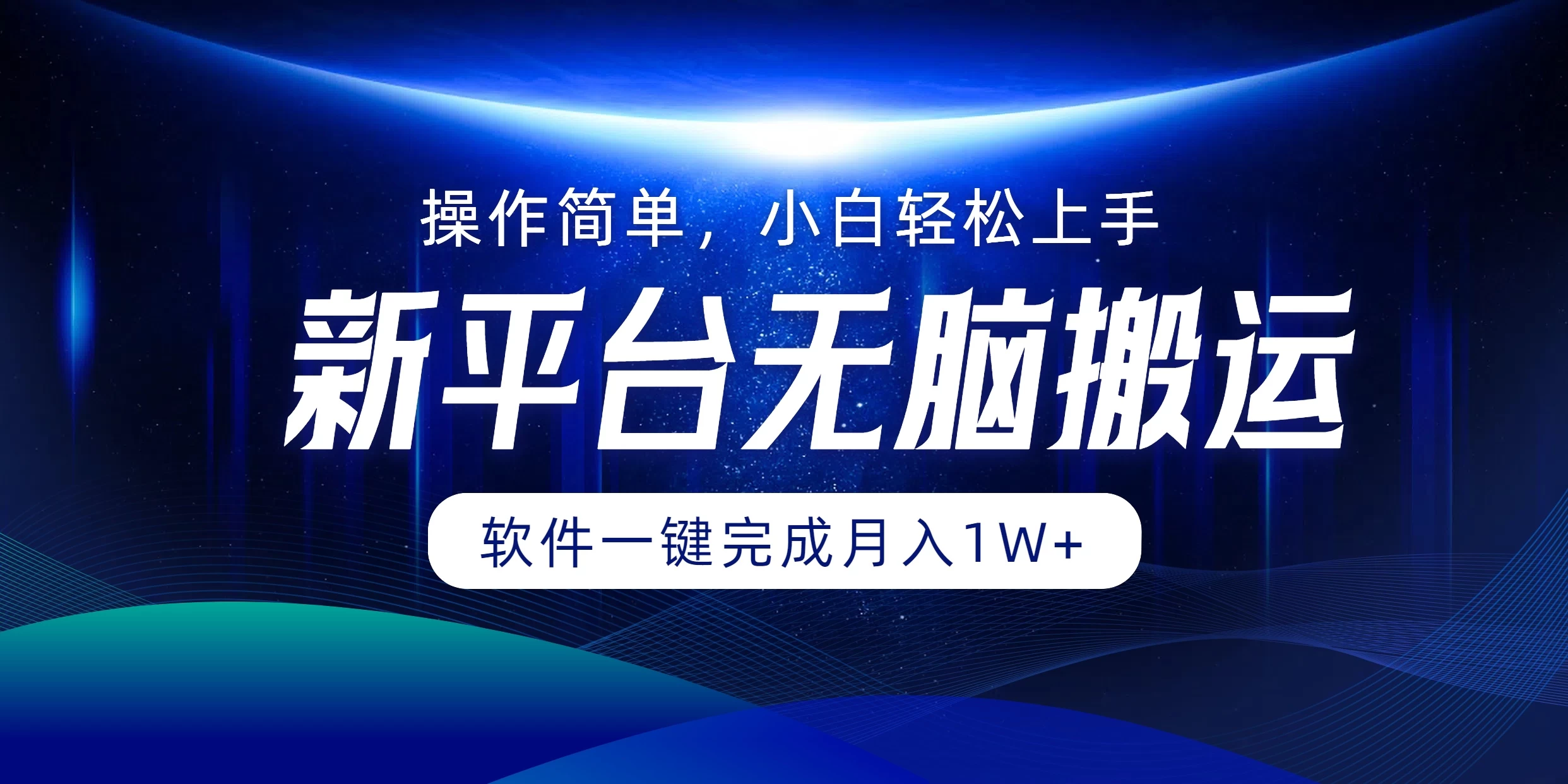 新平台无脑搬运月入1W+软件一键完成，简单无脑小白也能轻松上手 - 友友资源