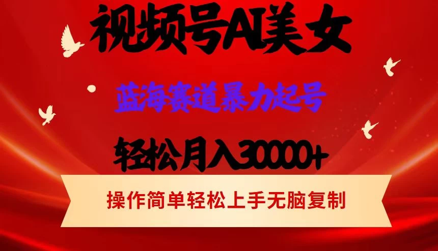 AI美女视频号掘金，操作简单，轻松上手，日入1000+ - 友友资源