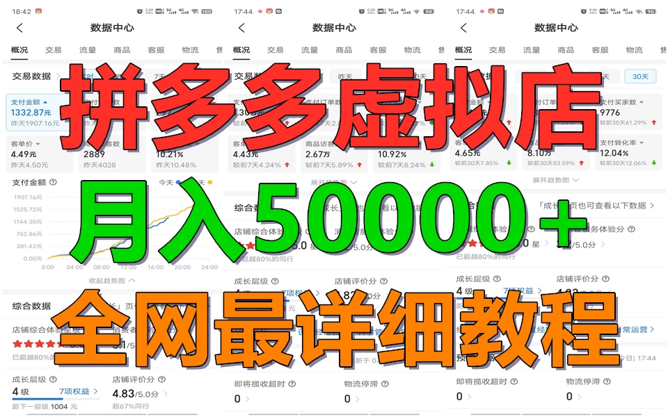 拼多多虚拟电商月入50000+你干你也行，暴利稳定长久，副业首选 - 友友资源