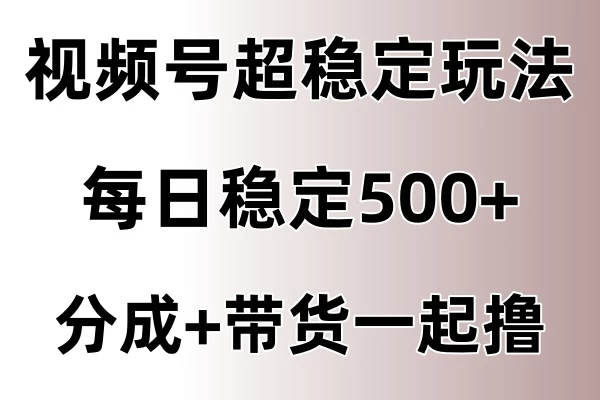视频号超稳定赛道，长久不衰，单日稳定500+ - 友友资源