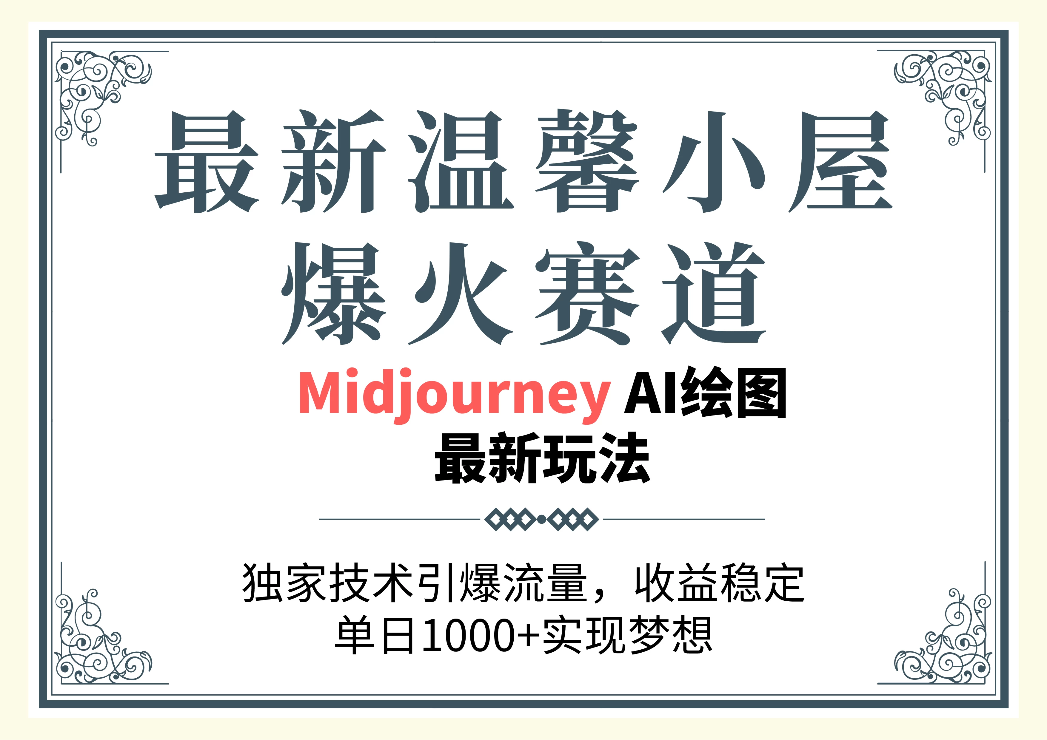 最新温馨小屋爆火赛道，独家技术引爆流量，收益稳定，单日1000+实现梦想 - 友友资源