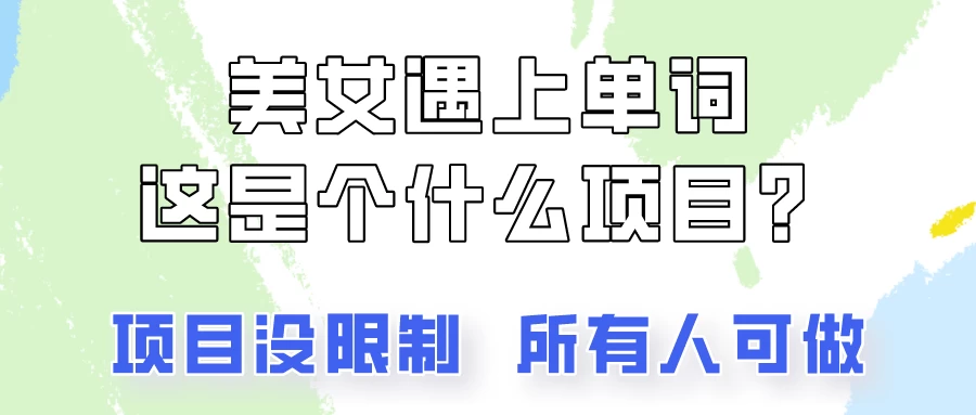 2024美女号单词暴力玩法，上手非常简单，轻松日收入500+ - 友友资源
