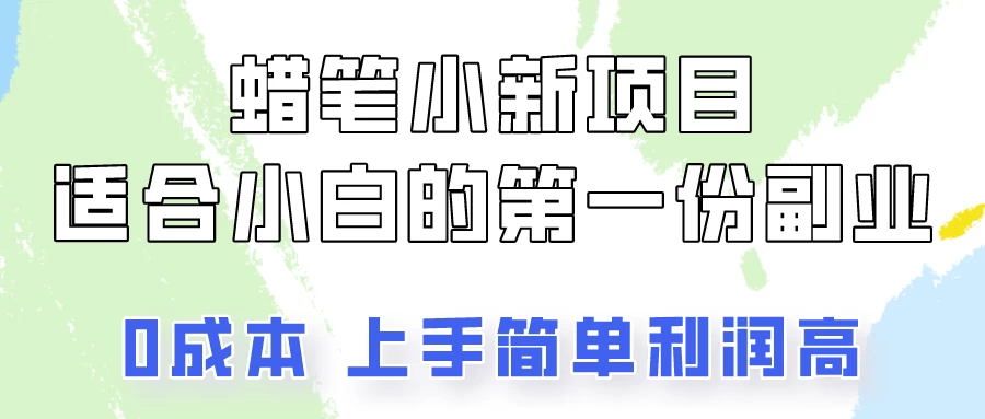 蜡笔小新项目拆解，小白一个月也能多赚3000+ - 友友资源