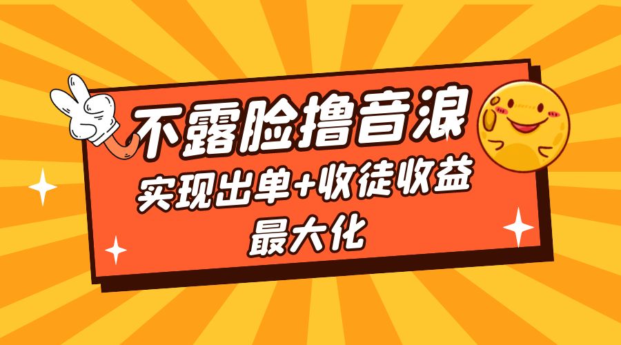 全网最新不露脸撸音浪：跑通自动化成交闭环，实现出单+收徒收益最大化 - 友友资源