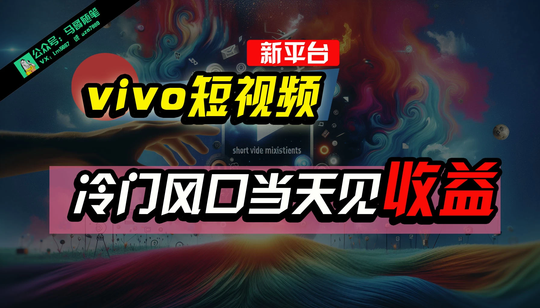 全新平台vivo短视频，新风口AI混剪无脑搬运，冷门风口当天见收益，7天撸了2300+了 - 友友资源