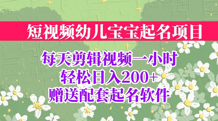 小红书宝宝起名项目：全程投屏实操，赠送配套软件 - 友友资源