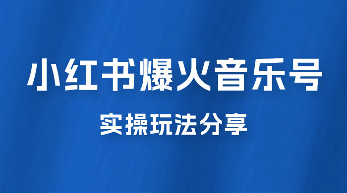 副业拆解：小红书爆火音乐号引流变现项目，视频版一条龙实操玩法分享给你 - 友友资源
