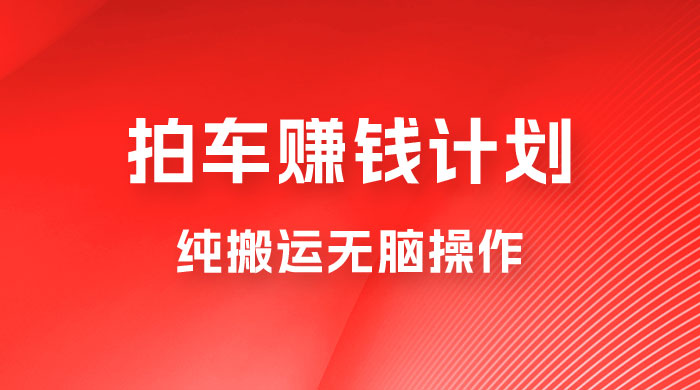 懂车帝拍车赚钱计划，纯搬运无脑操作，只要勤快小白也日入 1000+ - 友友资源