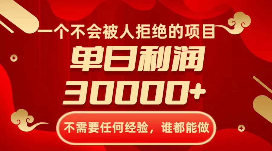 一个不会被人拒绝的项目，不需要任何经验，谁都能做，单日利润30000+ - 友友资源