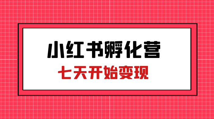 价值 2000+ 的小红书孵化营项目，超级大蓝海，七天即可开始变现，稳定月入 1W+ - 友友资源