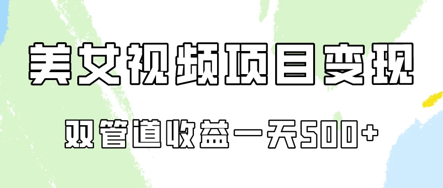 0成本，视频号美女视频双管道收益变现！ - 友友资源
