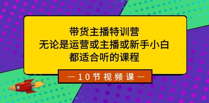 带货主播特训营：无论是运营或主播或新手小白，都适合听的课程 - 友友资源
