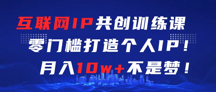 互联网IP共创训练课  零门槛打造个人IP  轻松月入2w+ - 友友资源