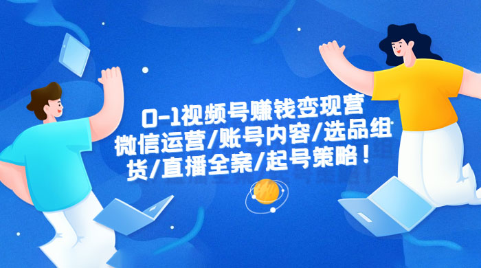 视频号赚钱变现营：微信运营、账号内容、选品组货、直播全案、起号策略 - 友友资源