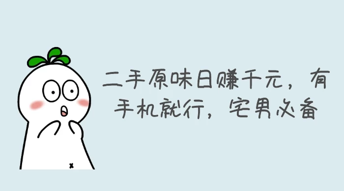 二手原味日赚千元，有手机就行，宅男必备【揭秘】 - 友友资源