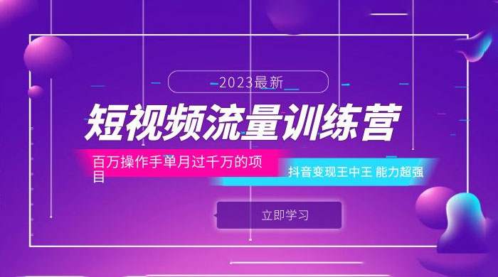 短视频流量训练营：百万操作手，抖音变现王中王，能力超强 - 友友资源