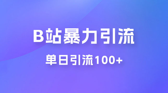 B 站暴力引流新玩法，单日引流 100+ - 友友资源