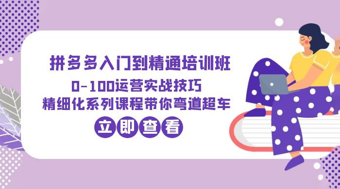 2023 拼多多入门到精通培训班： 运营实战技巧 精细化系列课带你弯道超车 - 友友资源
