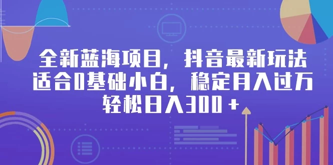 全新蓝海项目，抖音最新玩法，适合0基础小白，稳定月入过万，轻松日入300＋ - 友友资源
