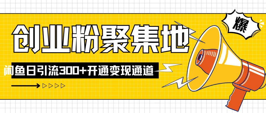 导师IP计划如何跑通闲鱼，日入创业粉300+，开通变现渠道 - 友友资源