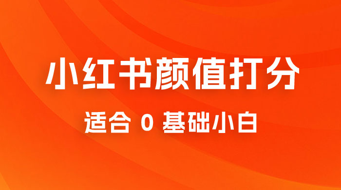 小红书颜值打分项目：一条作品最高收入 1000+ - 友友资源