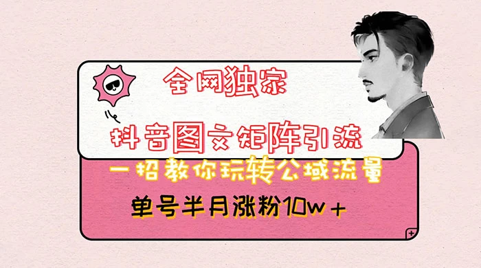 抖音图文矩阵引流，分享如何通过抖音图文的玩法日引百粉！ - 友友资源