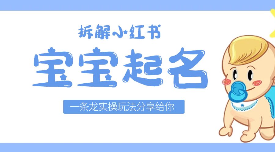 拆解小红书宝宝起名虚拟副业项目：一条龙实操玩法分享给你「教程+软件」 - 友友资源