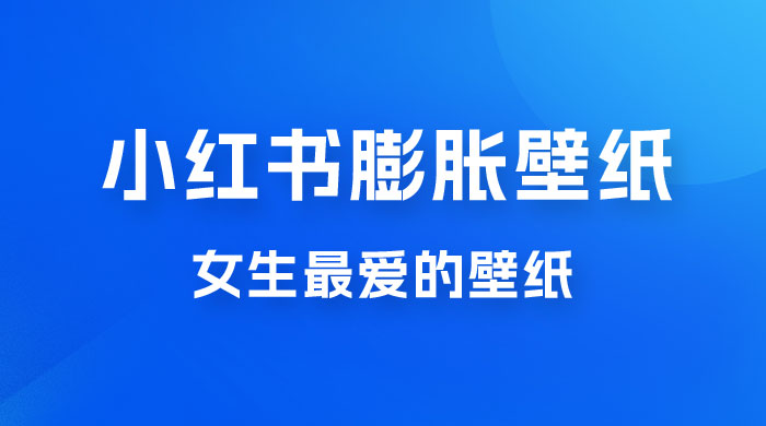 小红书膨胀壁纸项目玩法，女生最爱的壁纸，0 门槛新手也可操作日入 300+ - 友友资源