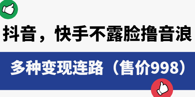 抖音，快手不露脸撸音浪项目：多种变现连路 - 友友资源