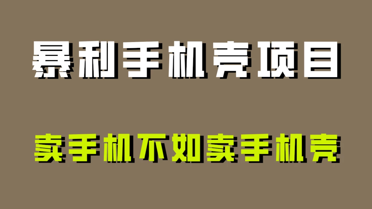 卖手机不如卖手机壳，暴利手机壳项目玩法拆解！ - 友友资源