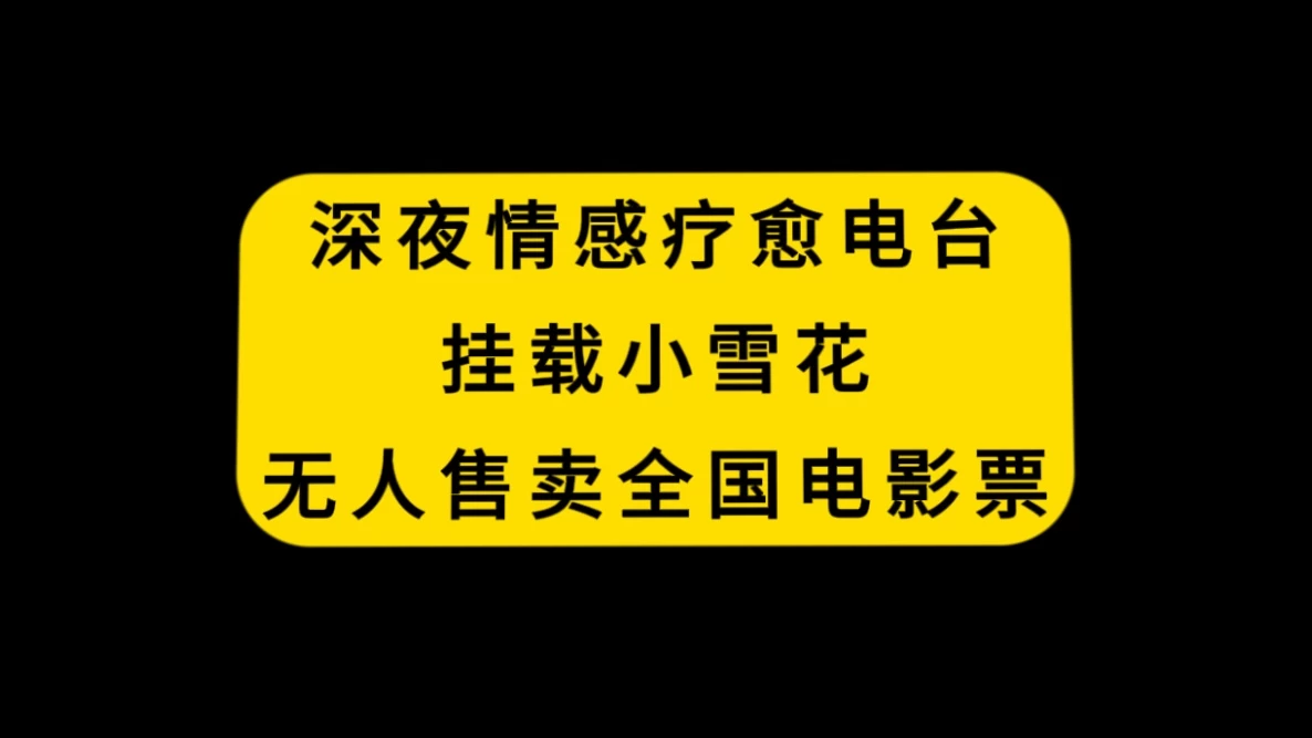 深夜情感疗愈电台，挂载小雪花，无人售卖全国电影票 - 友友资源