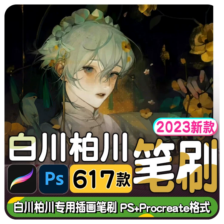 白川柏川ipad笔刷ps笔刷procreate笔刷artstudio笔刷板绘绘画插画 - 友友资源